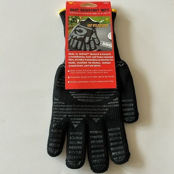 NWT Kevlar Heat & Flame Resistant BBQ Pit‎ Mitt Grill Glove Heatproof Grilling - Picture 2 of 6